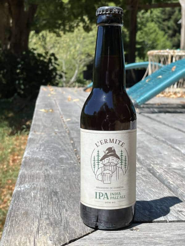 Biere artisanale bio de correze L'ermite IPA 33 cl