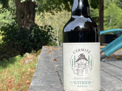 Biere artisanale bio de correze L'ermite Blanche 75 cl