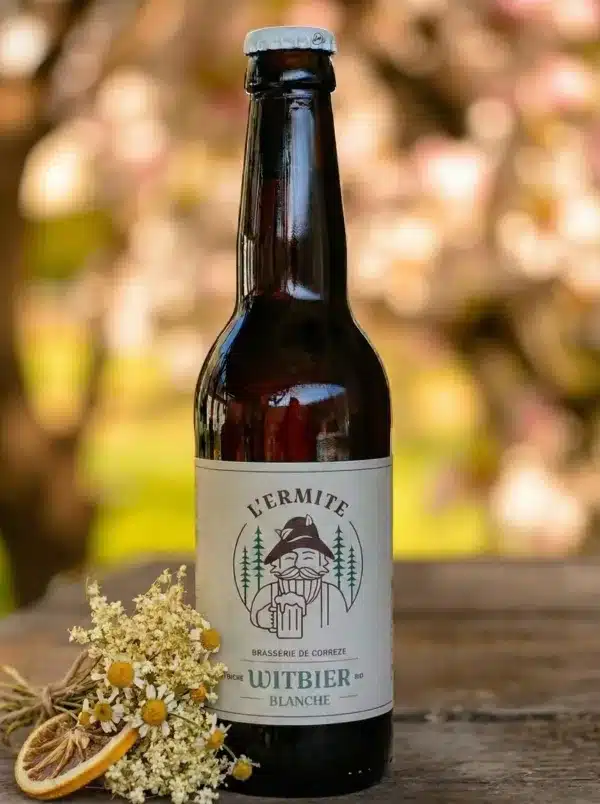 Bière Blanche artisanale L'Ermite 33cl aux notes florales