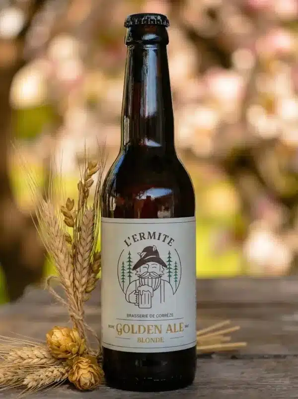 Bière Blonde artisanale légère et dorée Brasserie L'Ermite 33cl