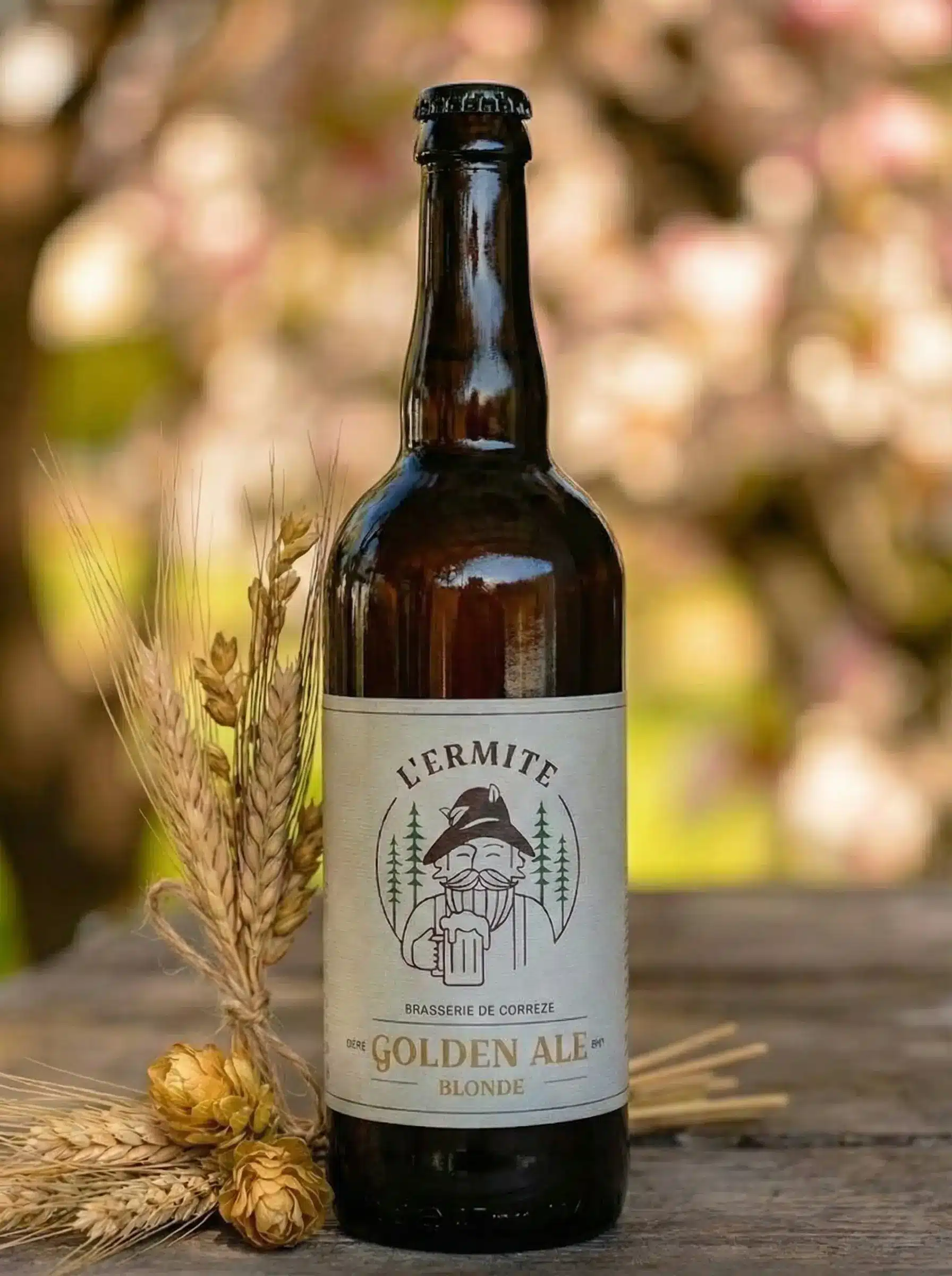 Grande bouteille bière Blonde traditionnelle L'Ermite 75cl à partager