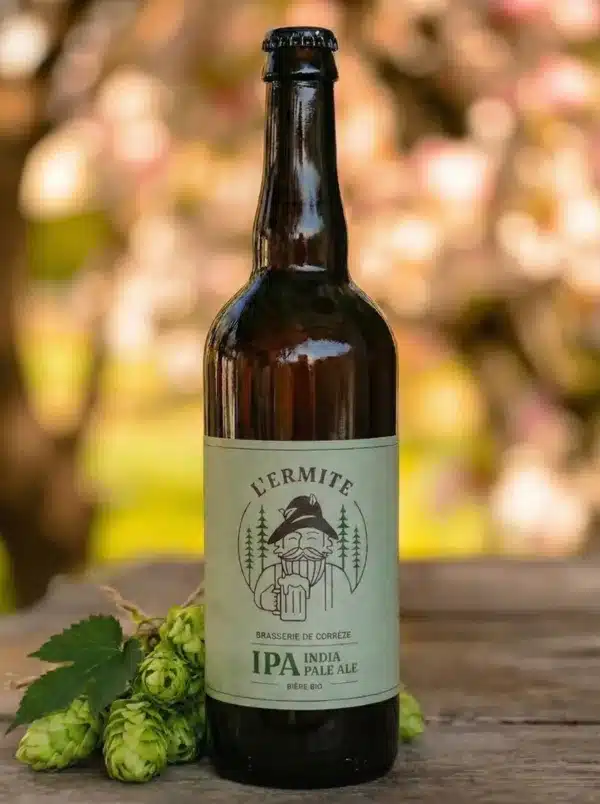 rande bouteille de bière IPA Brasserie L'Ermite 75cl format dégustation